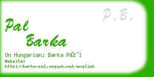 pal barka business card